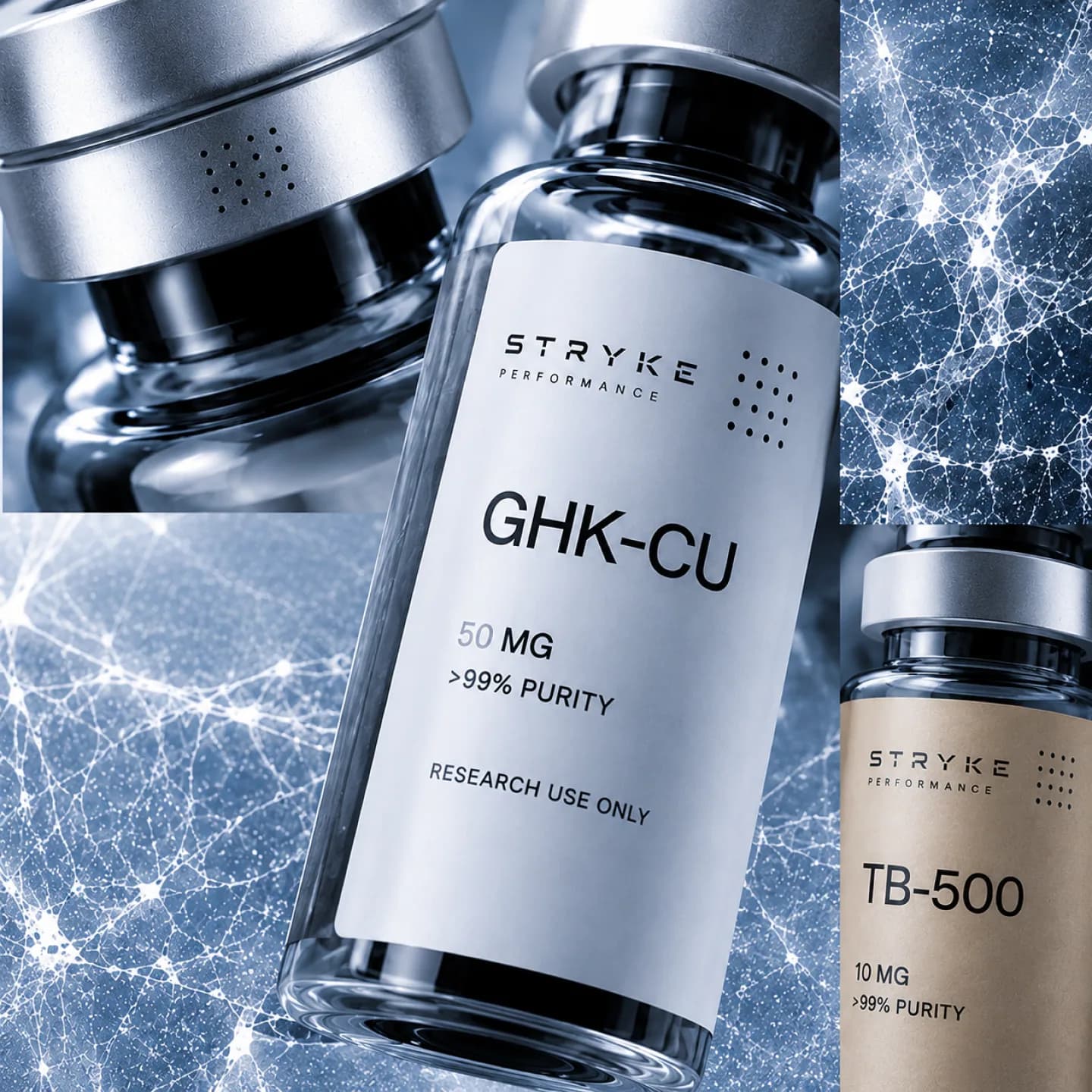 GHK-CU 50 mg research vial, 99% purity, labelled research use only